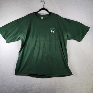 Vtg 90s Big Dogs T-Shirt If You Can't Run Stay on Porch Green Single Stitch 3XL